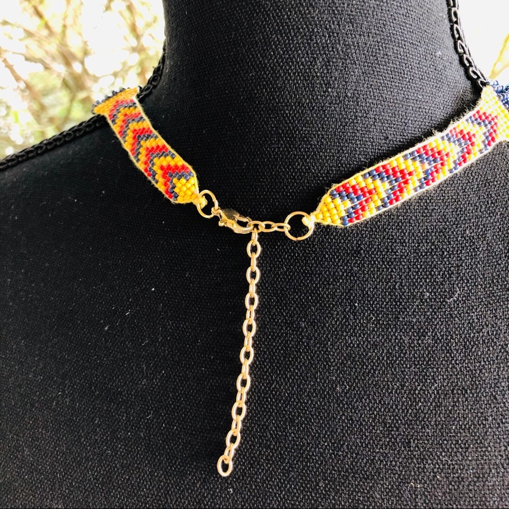 Western Woven Seed Bead Necklace - Picture 5 of 5